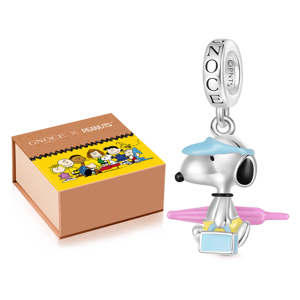 Gnoce Summer Beach Bum Peanuts Snoopy Pendant Dangle Charm_2