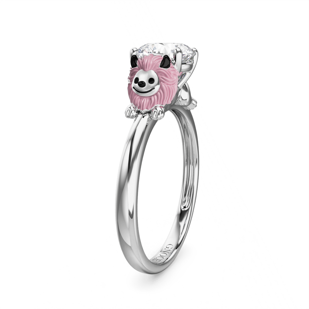 Gnoce Jinx Monster Embraces Moissanite Round Cut Ring_5