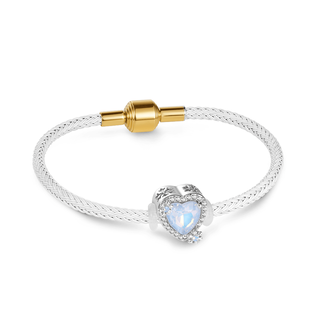 Gnoce White Cylindrical Snap Basic Bracelet with 2 Pieces of Stoppers_2