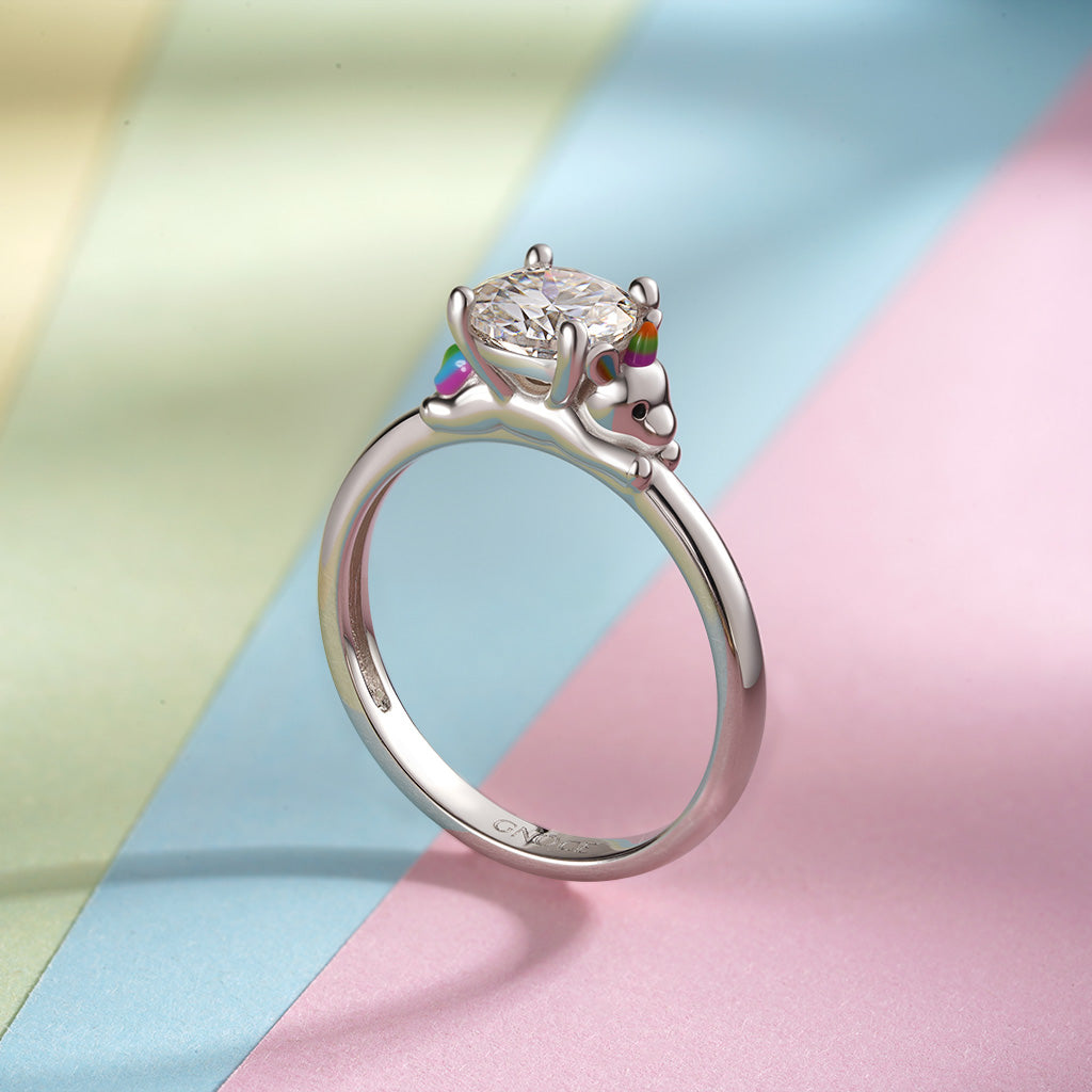 Gnoce Dreamy Unicorn Embrace Moissanite Ring_7