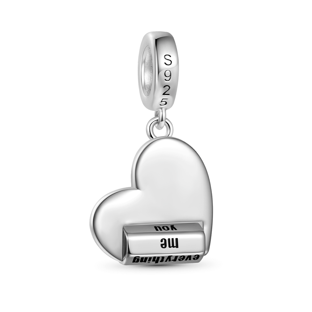 Gnice Heart Rotating “LOVE” World Pendant Dangle Charm_5