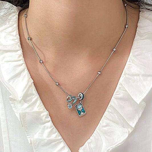 Gnoce Starry Night Heart and the Chalice Tarot Pendant Necklace Set_2