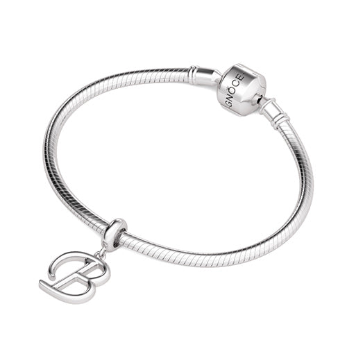 Gnoce "Be Your Own Hero" Letter B 925 Sterling Silver Dangling Charm Great for Bracelet, Choker, Necklace_3