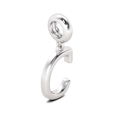 Gnoce "Choice,Chance,Change" Letter C 925 Sterling Silver Dangling Charm Great for Bracelet, Choker, Necklace_2