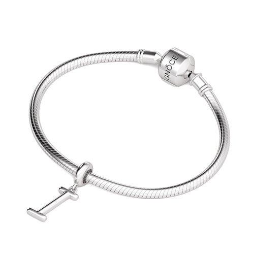 Gnoce "I am Unique" Letter I 925 Sterling Silver Dangling Charm Fit for Bracelet, Choker, Necklace_3