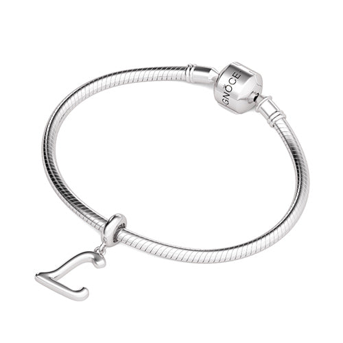 Gnoce "Love Yourself " Letter L 925 Sterling Silver Dangling Charm Great for Bracelet, Choker, Necklace_3