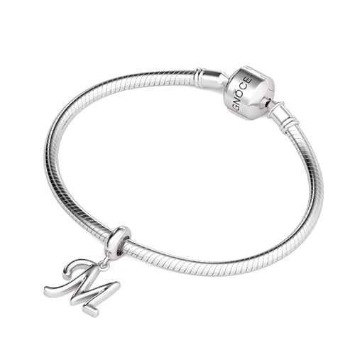 Gnoce "Make You Feel My Love " Letter M 925 Sterling Silver Dangling Charm Great for Bracelet, Choker, Necklace_3