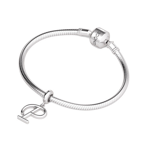 Gnoce "Power of Love" Letter P 925 Sterling Silver Dangling Charm Great for Bracelet, Choker, Necklace_3
