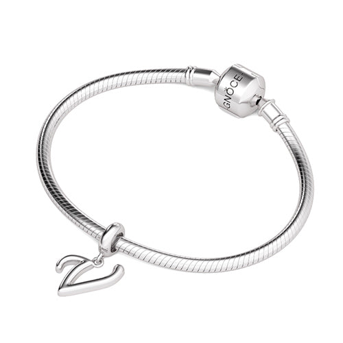 Gnoce "The Vow" Letter V 925 Sterling Silver Dangling Charm Great for Bracelet, Choker, Necklace_3
