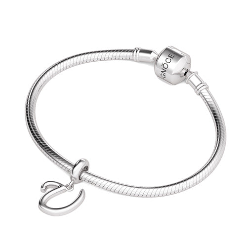 Gnoce "Be Unique" Letter U 925 Sterling Silver Dangling Charm Great for Bracelet, Choker, Necklace_3