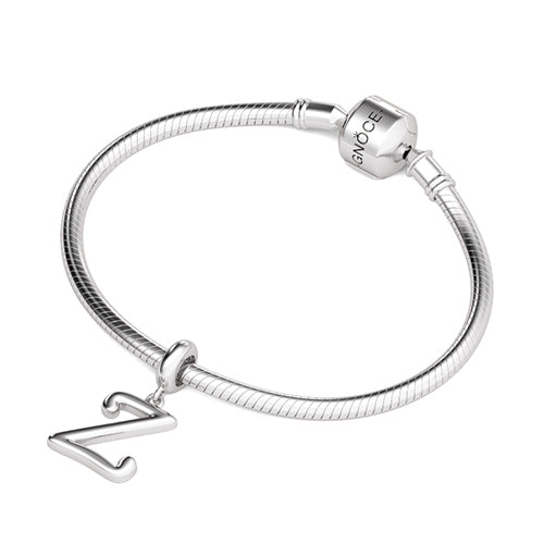Gnoce "Live Zealous Life" Letter Z 925 Sterling Silver Dangling Charm Great for Bracelet, Choker, Necklace_3