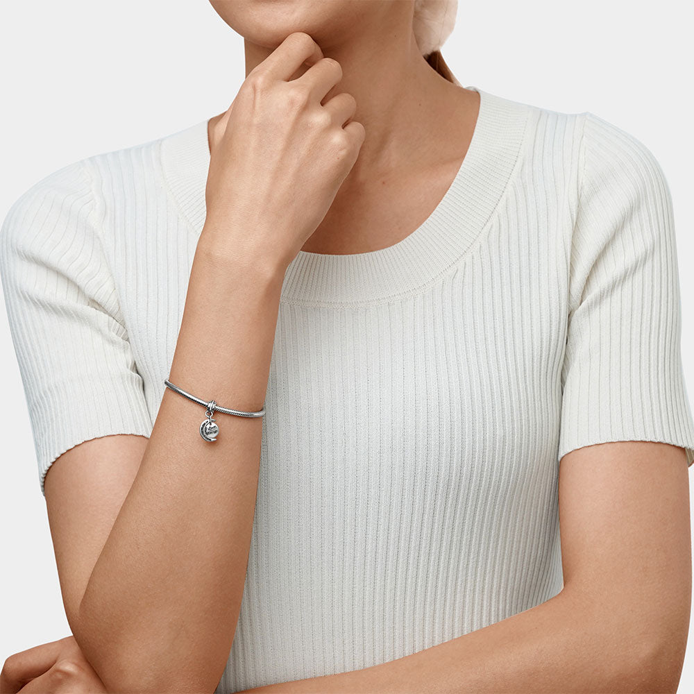 Gnoce "I Love You To The Moon & Back"  925 Sterling Silver Bead Charm_4