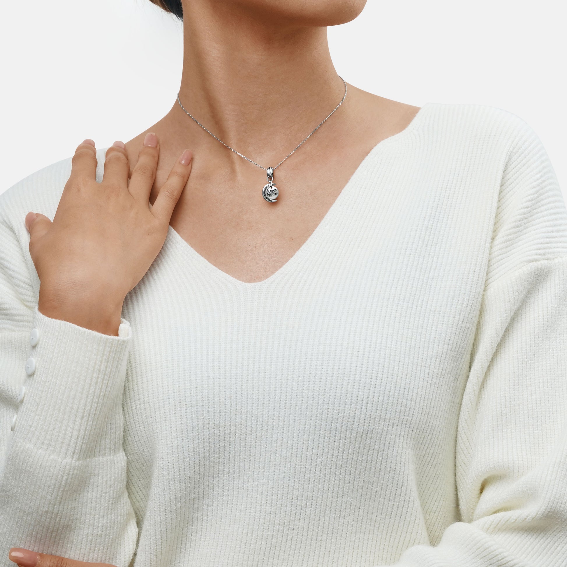 Gnoce "I Love You To The Moon & Back"  925 Sterling Silver Bead Charm_6