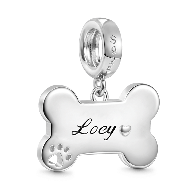 Gnoce Dog Loves Bone Engravable Pendant Dangle Charm_9