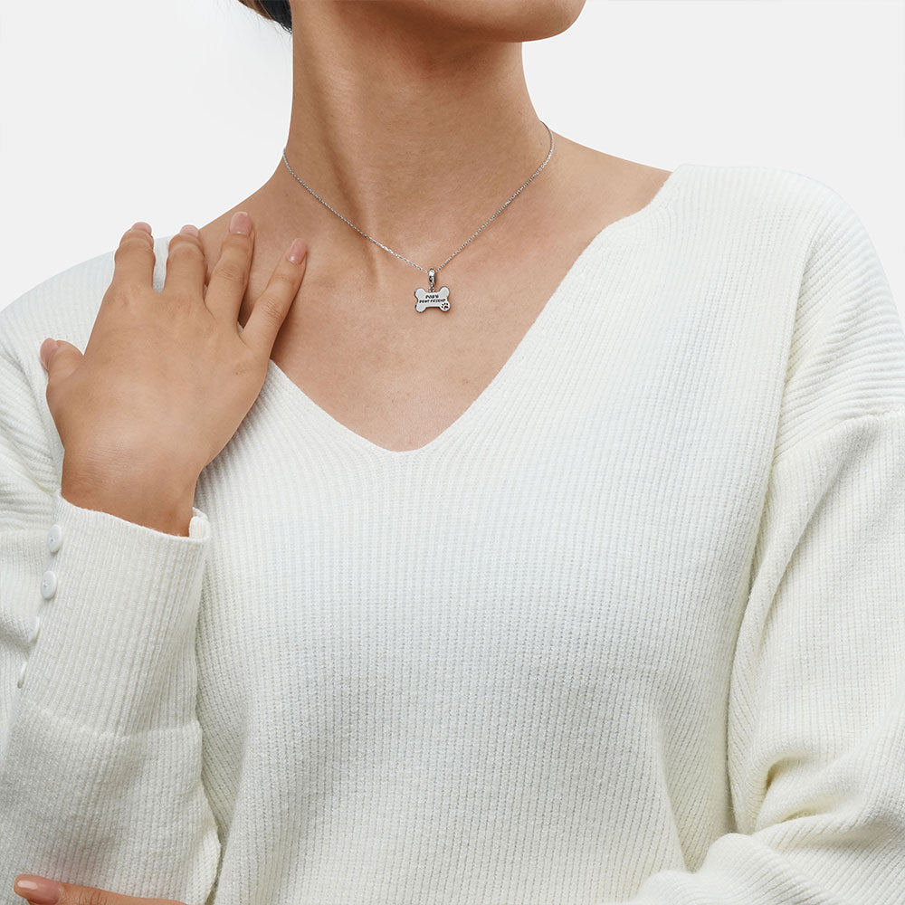 Gnoce Dog Loves Bone Engravable Pendant Dangle Charm_7