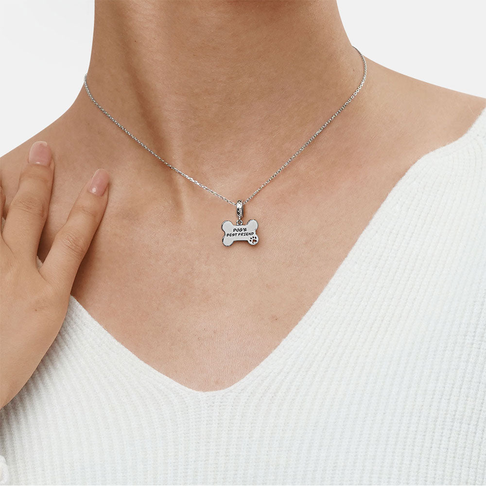 Gnoce Dog Loves Bone Engravable Pendant Dangle Charm_8