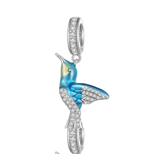 Gnoce Blue Kingfisher Pendant Dangle Charm_1