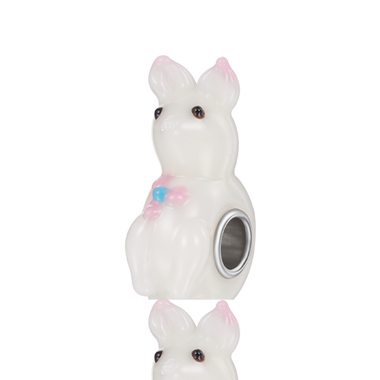 Gnoce Jumping Rabbit Murano Glass Charm_1