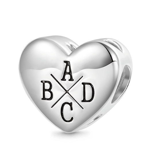 Gnoce Best Initial Letters Personalized Heart Charm_1