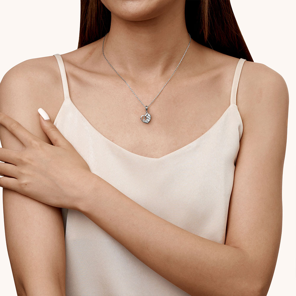 Gnoce "Always with you " Angel Heart Pendant Dangle Charm_4