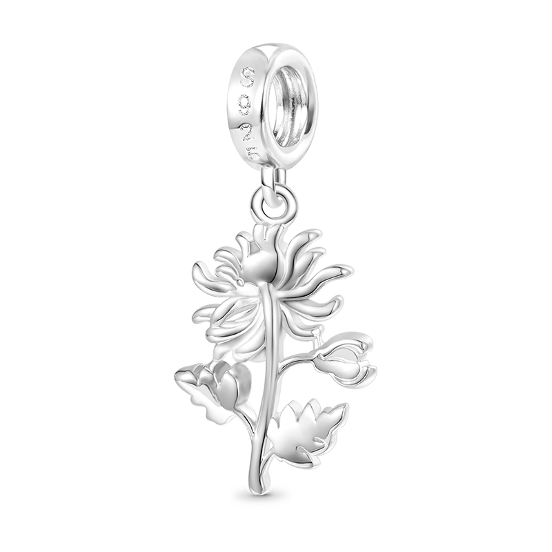 Gnoce Nov.Birthday Flower Chrysanthemum Pendant Dangle Charm_2