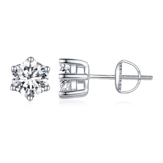 Gnoce Six-Claw Zirconium Earrings_1