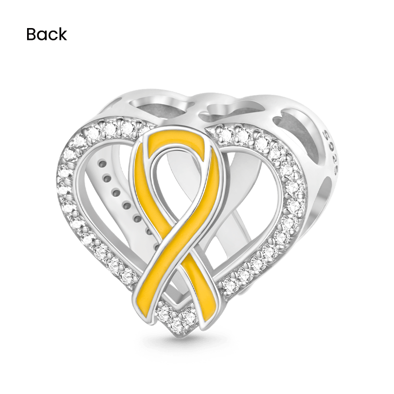 Gnoce Endometriosis Awareness Yellow Ribbon Charm_2
