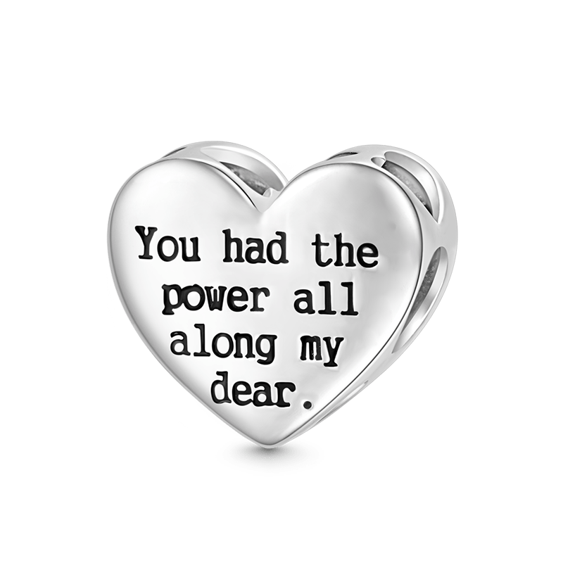 Gnoce “You Had The Power All Along My Dear” Pink&Purple Heart Charm_2