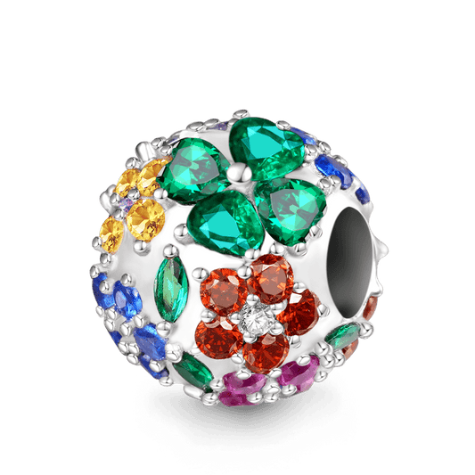 Gnoce Colorful Hydrangea Round Charm_1