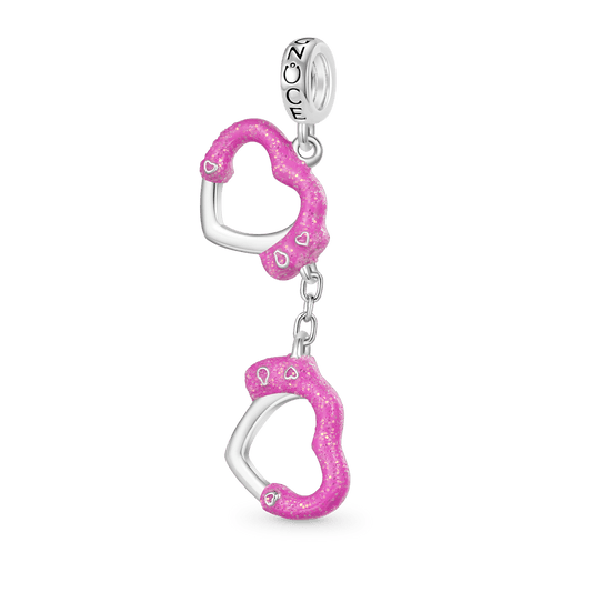 Gnoce Pink Love Handcuffs Pendant Dangle Charm_1