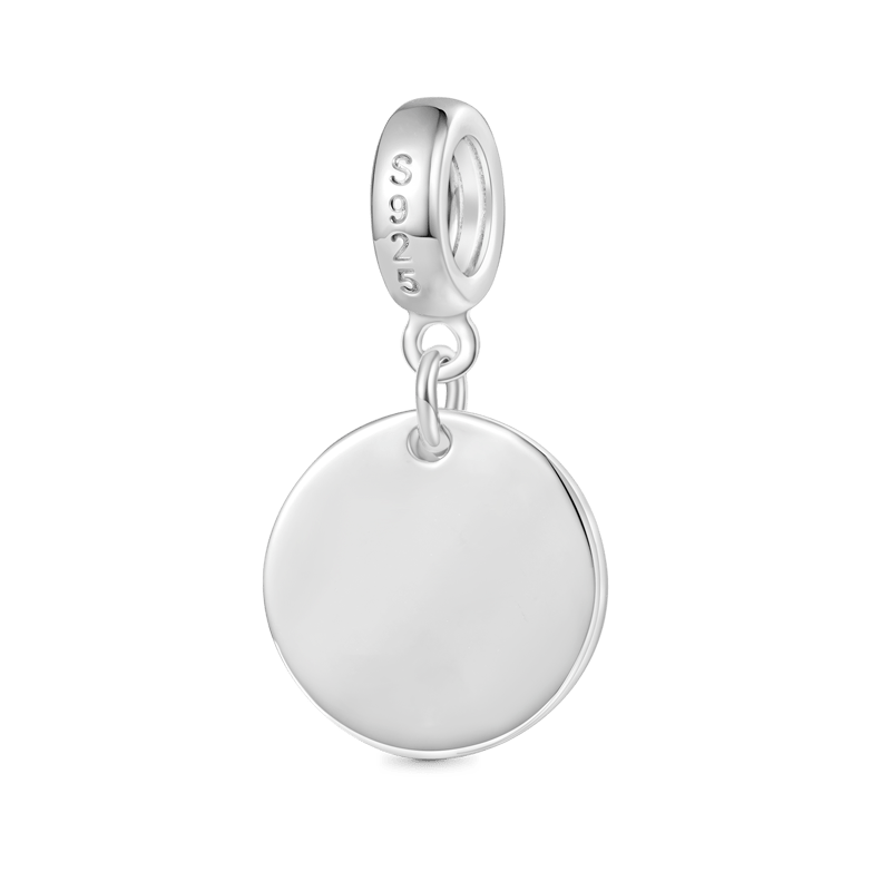 Gnoce Engravable Mountains Rivers Disk Pendant Dangle Charm_3
