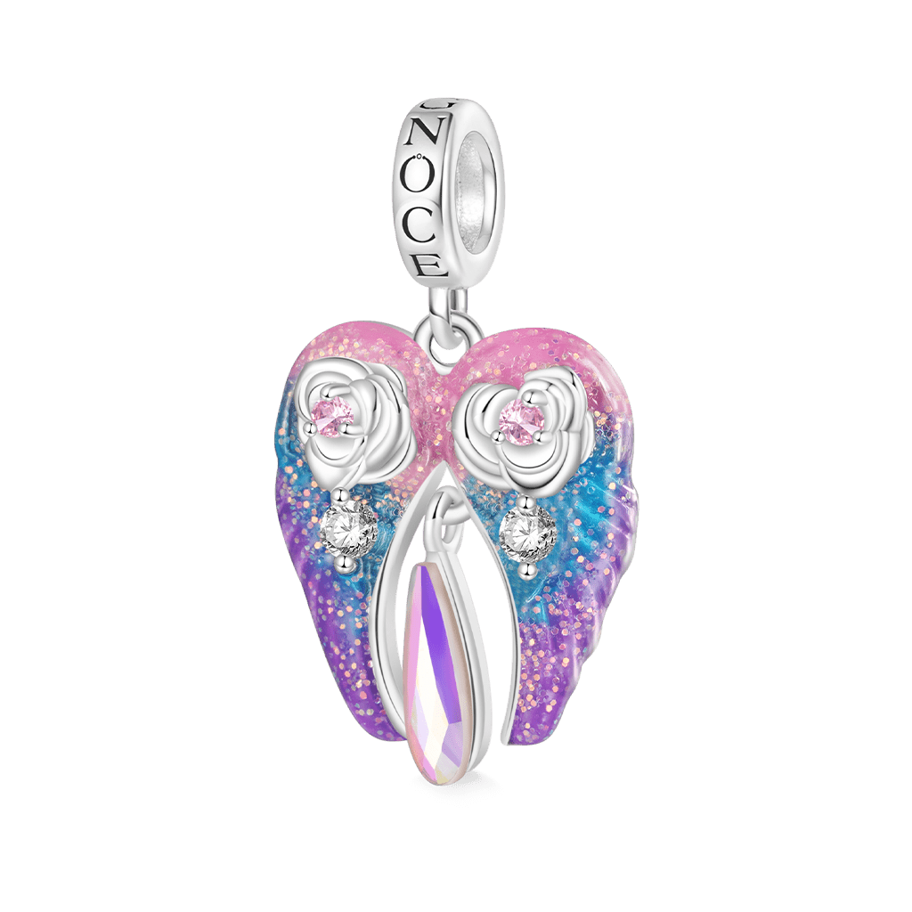 Gnoce “My love My life” Angel Wing Pendant Dangle Charm_1