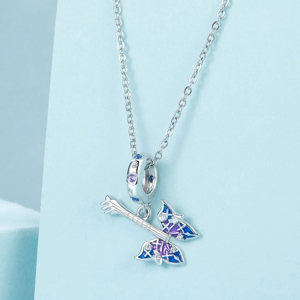 Gnoce Music Lover Butterfly Bass Pendant Dangle Charm_3