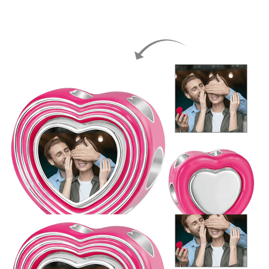 Gnoce Multi-layer Heart Personalized Photo Charm_1