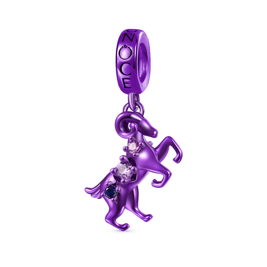 Gnoce Purple Candy Sheep Zodiac Pendant Dangle Charm_1