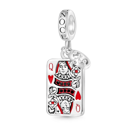 Gnoce Engravable Playing Cards & Crown Pendant Dangle Charm_1