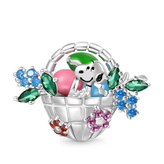 Gnoce Peanuts Snoopy Easter Eggs Basket Charm_1