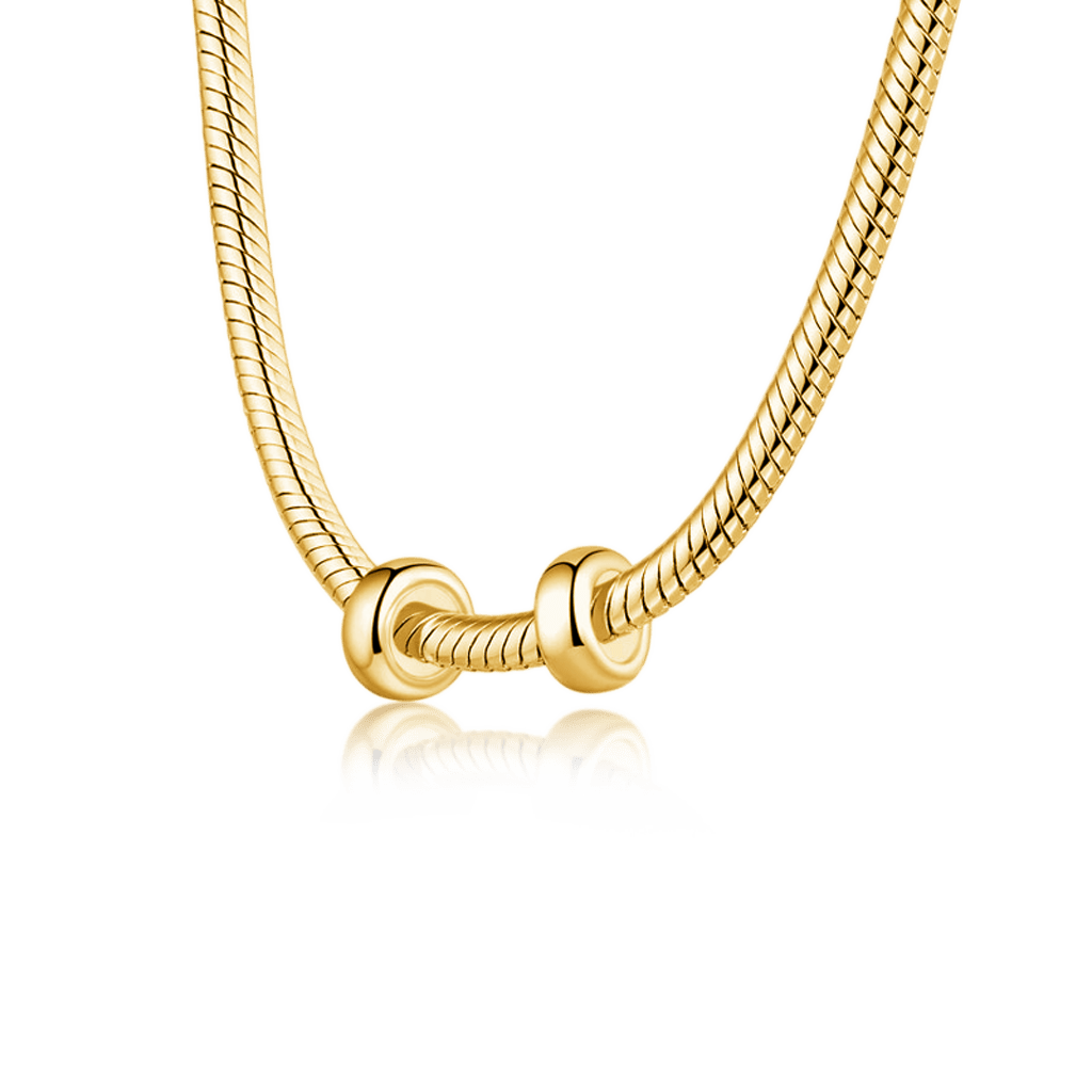 Gnoce 18k Gold Plated Basic Simple Stopper Charm_2