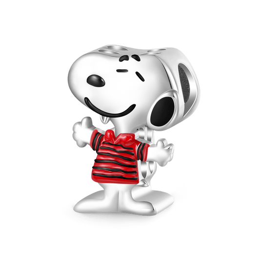 Gnoce Peanuts Snoopy Striped Short-sleeve Charm_1