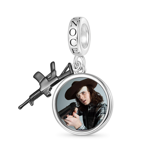 Gnoce Walking Dead Angel With A Shotgun Carl Grimes Pendant Dangle Charm_1