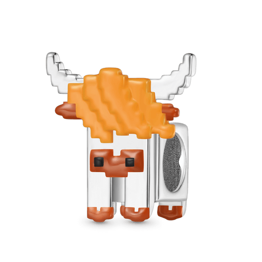 Gnoce Cute Pixel Cartoon Highland Cow Charm_1