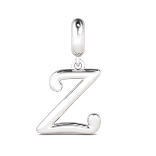 Gnoce "Live Zealous Life" Letter Z 925 Sterling Silver Dangling Charm Great for Bracelet, Choker, Necklace_1