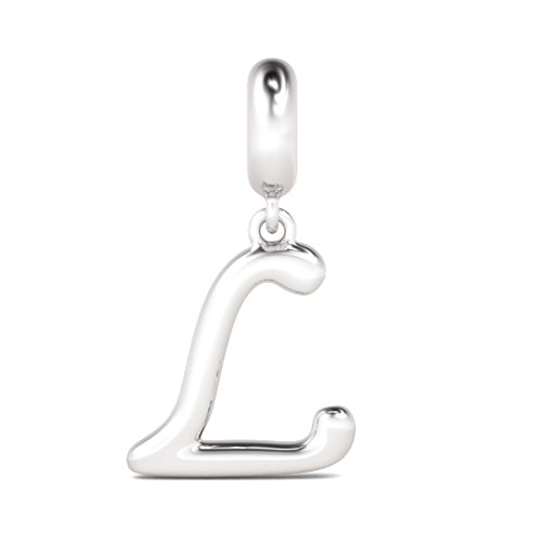 Gnoce "Love Yourself "  Letter L 925 Sterling Silver Dangling Charm Great for Bracelet, Choker, Necklace_1