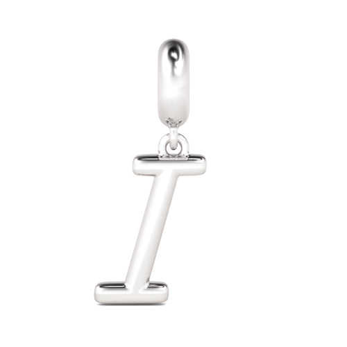 Gnoce "I am Unique"  Letter I 925 Sterling Silver Dangling Charm Fit for Bracelet, Choker, Necklace_1
