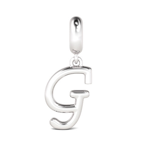 Gnoce "Good Better Best"  Letter G 925 Sterling Silver Dangling Charm Great for Bracelet, Choker, Necklace_1
