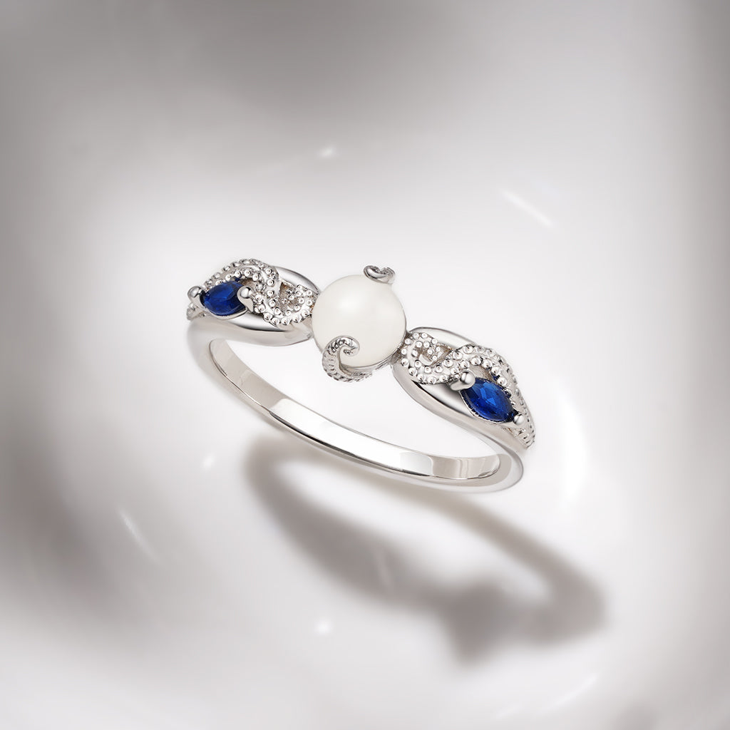 Gnoce Fantasy Ocean Octopus Tentacle Luminous Stone Ring_4