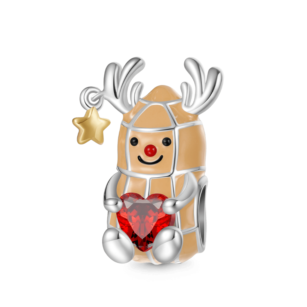 Gnoce Peanut Reindeer Embraces Heart Charm_2