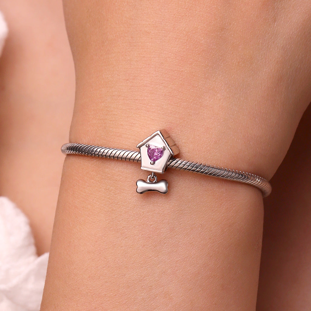 Gnoce Engravable Pet Dog House Photo Charm_5