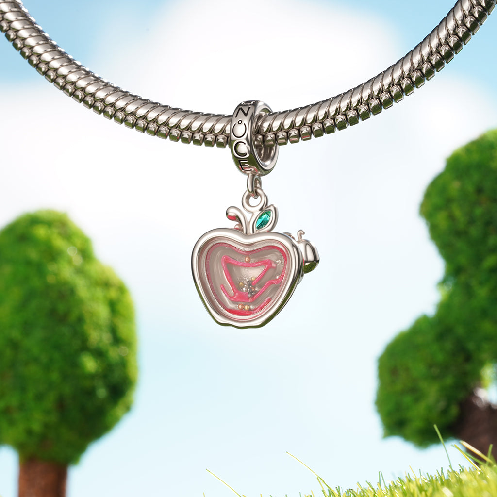 Gnoce Fun Sliding Colored Beads Bug Apple Pendant Dangle Charm_3