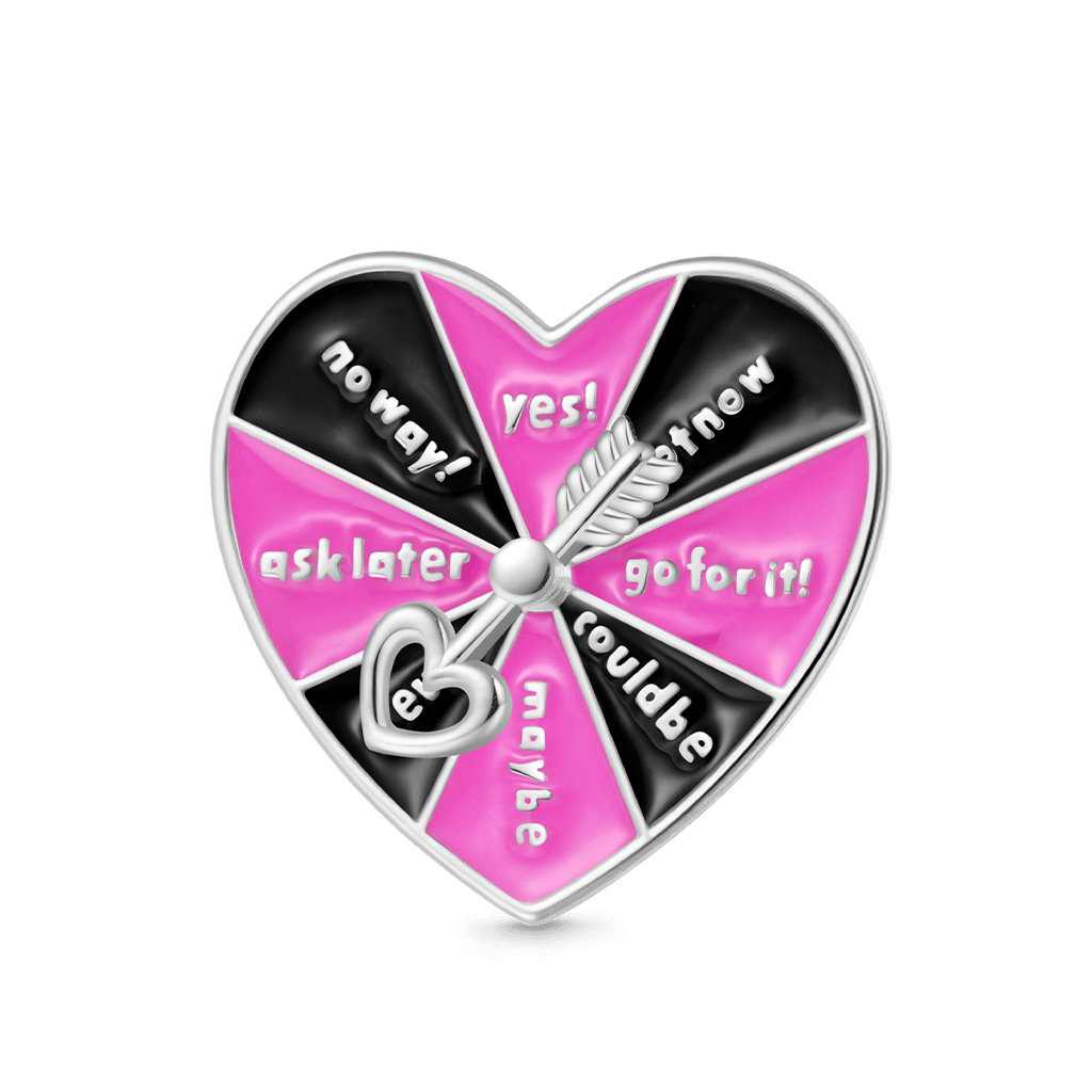 Gnoce Heart-shaped Spinning Turntable Pendant Dangle Charm_2